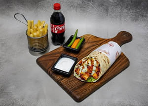 Paneer Shawarma + French Fries + Coke