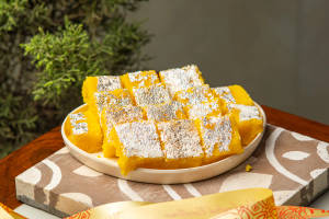 Coconut Kesar Barfi