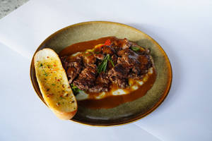 Slice Beef Steak With Cassava