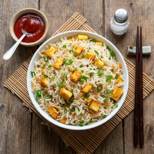 Paneer Fried Rice + Free Dessert