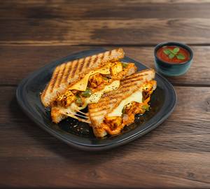Cheesy Paneer Tikka Sandwich