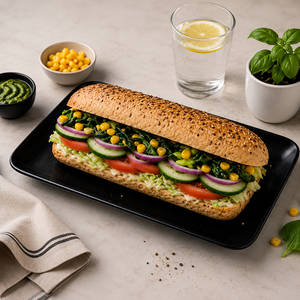 Spinach And Corn Sub Sandwich