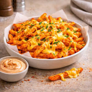 Cheesy Peri Peri Fries