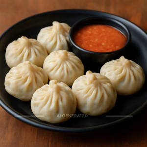 Chicken Steamed Momos (8 Pcs)