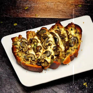 Mushroom & Olive Garlic Bread