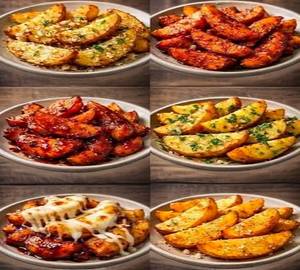 Potato Wedges In Barbeque Sauce