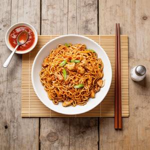 Chicken Noodles + Free Dessert