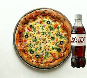 Olive Corn Veg Cheese Pizza With 200ml Drink