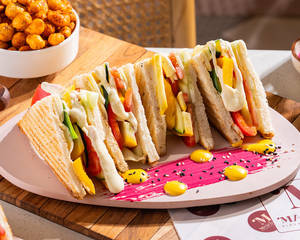 Veg Club Grilled Sandwich