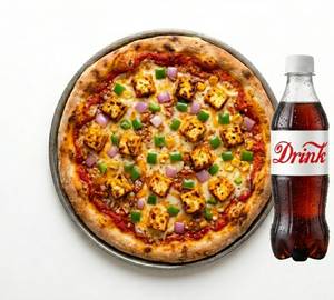 Masala Paneer Veg Cheese Pizza With 200Ml  Drink [7 Inch]