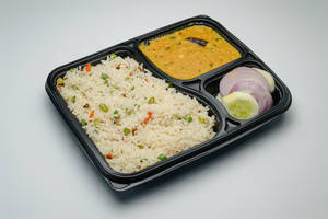 Veg Fried Rice + Dal Fry + Salad