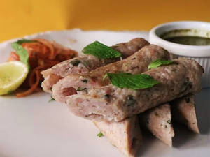 Chicken Lime And Pudina Seekh Kebab [6 Bullets].