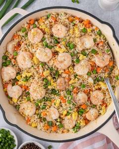 Burn Garlic Prawns Fried Rice