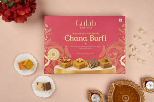 Assorted Chana Burfi Box ( 24pcs)