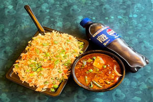 Fried Rice Veg+chilly Paneer Gravy+250 Ml Cold Drink