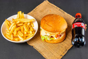 Regular Burger + Fries + Cold Drink 250 ML