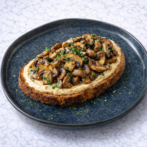 Mushroom Hummus Toast