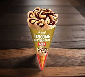 Amul Gold Tricone Butterscotch Cone