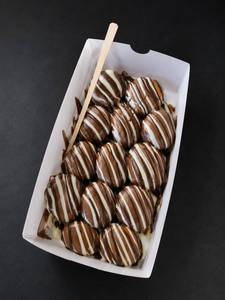 Triple chocolate mini pancake