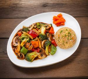Exotic Vegetables Black Pepper Sauce