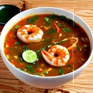 Tom yum prawns  soup