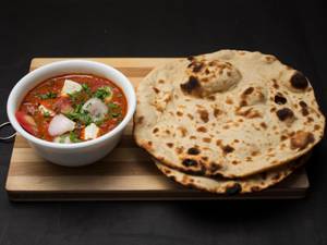 Handi Paneer With Tandoori Roti[2pcs.]