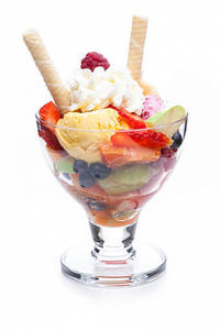 Fruit Salad With Ice Cream