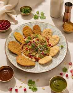 Hung Curd Chaat with Cracker