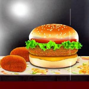Aloo Tikki Cheese Burger