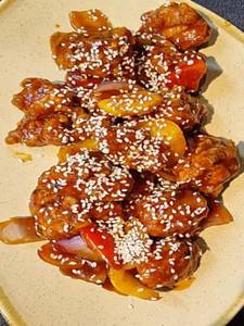 Honey Chilli Potato With Sesame