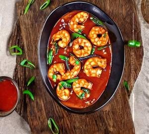 Prawns kung pao  gravy