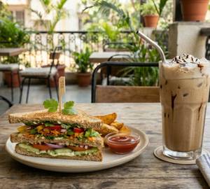 Veg Sandwich + Cold Coffee