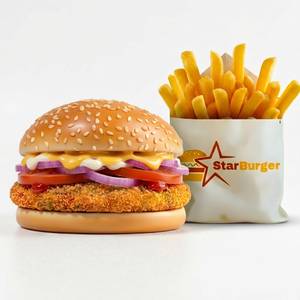 Star Aloo Tikki Burger & Fries