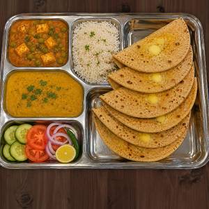 5 Roti Butter, Rice, Daal, Paneer Sabji, Salad