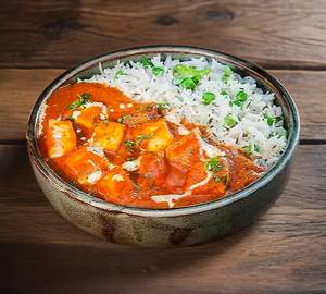 Jeera Rice + Paneer Butter Masala