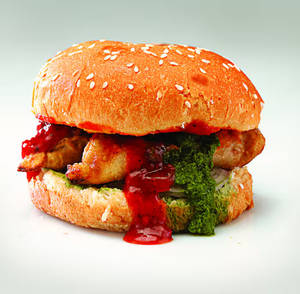 Chicken momos burger