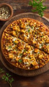 Cheese and paneer pizza