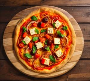 Kadai paneer pizza