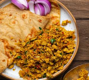Simple Paratha With Anda Bhurji