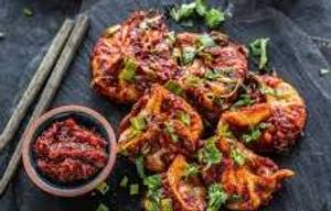 Fried schezwan momos [5 pieces]