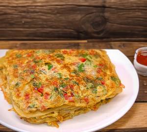 Simple Paratha With Omelette