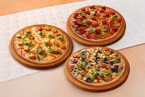 3 Veg Thin Crust Pizza Combo