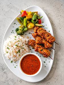 Peri Peri Grilled Chicken On Skewers