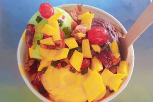 Cut Fruits With Ice Cream