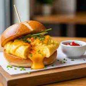 Cheesy Bun Omlette