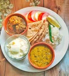 Sabji,Dal,Dahi,Rice + 5 Chapati &Salad
