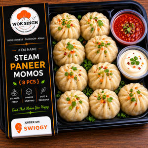 Steam Paneer Momo [8 pcs]