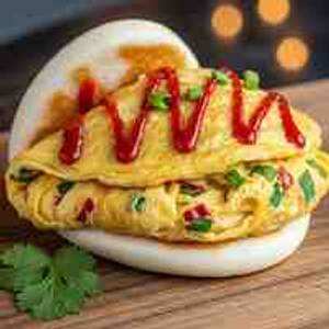 Schezwan Bun Omlette
