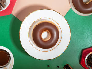 Chocolate Iced Glazed Doughnut