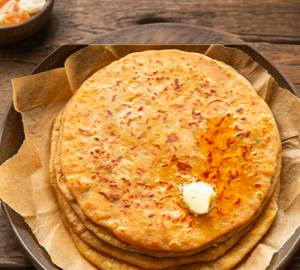 Stuffed Aloo Pyaz Paratha with Butter